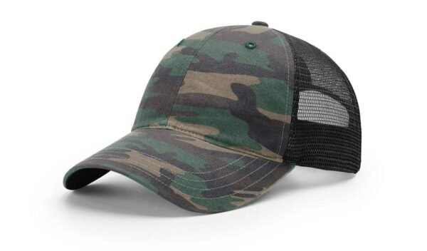 CROWN-CORNERH 111P Snapback Hat Garment Washed Printed Trucker Cap - Image 3