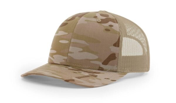 CROWN-CORNERH 112T Tactical Snapback Trucker Hat - Tactical Snapback Cap with No Button Crown and MultiCam Print - Image 11