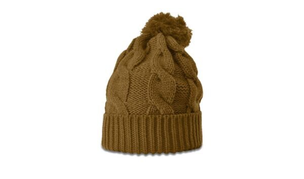 CROWN-CORNERH 141 Chunk Twist Knit Beanie w/Cuff & Pom - Min. 12 Beanies Per Order, Mix & Match - Image 10