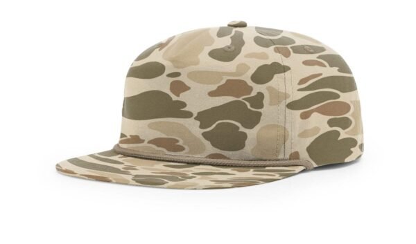 CROWN-CORNERH 256P Camo Umpqua Rope Snapback Five-Panel Baseball Cap - Comfortable Camo Trucker Cap with Flat Bill and Mesh Flip-Up Stay - Image 9