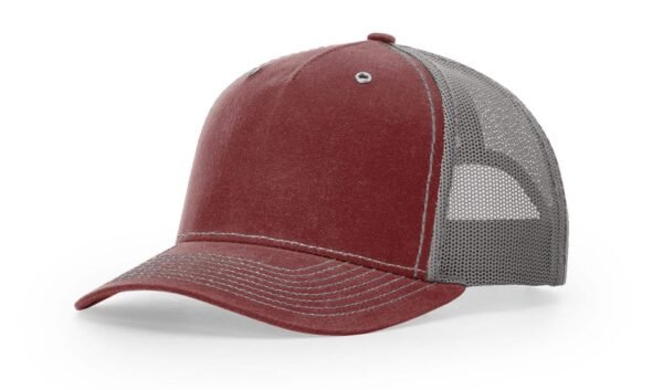 CROWN-CORNERH 112WH Meshback Trucker Hat Waxed Canvas Cap Hawthorne Trucker - Image 4